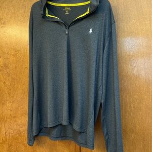 Ralph Lauren Dark Gray and Yellow Performance Pullover